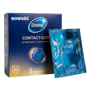 Prezerwatywy Unimil Contact Ultra Cienkie nawilżane 3 szt.