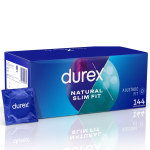 Durex  Natural Slim Fit Prezerwatywy dopasowane mniejszy rozmiar cienkie nawilżane 144 szt.