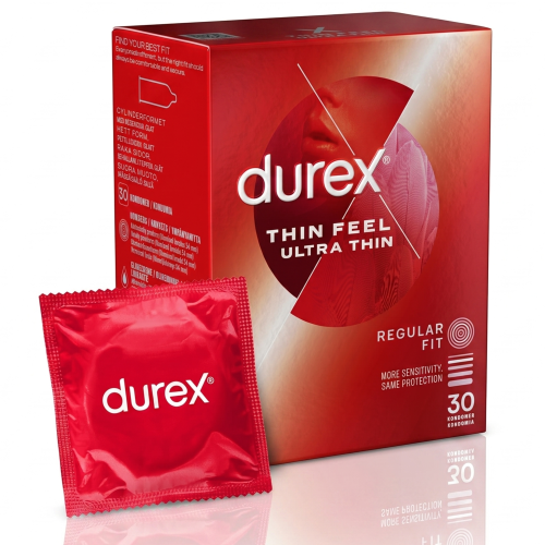 Durex Feel Ultra Thin prezerwatywy super cienkie nawilżane 30 szt.