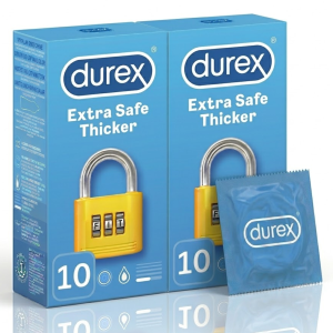  Durex Extra Safe Prezerwatywy pogrubione mocne nawilżane 2x 10 szt.