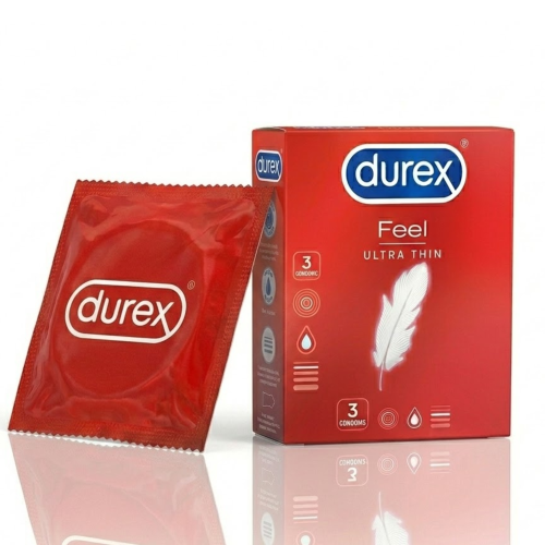 Durex Feel Ultra Thin Prezerwatywy super cienkie nawilżane 3 szt.
