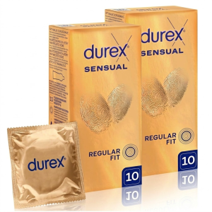  Durex Sensual Prezerwatywy super cienkie delikatne nawilżane 2x 10 szt.