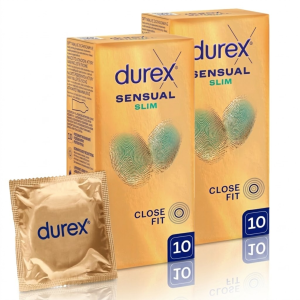 Durex Sensual Slim Prezerwatywy dopasowane cienkie XS 2x 10 szt.
