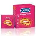 Durex Pleasure me Prezerwatywy prążkowane z wypustkami cienkie nawilżane 3 szt.