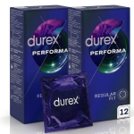 Durex Performa Prezerwatywy z żelem opóźniającym wytrysk dłuższe doznania 2x 12 szt.