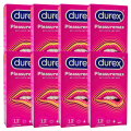 Durex Pleasuremax Prezerwatywy prążkowane z wypustkami cienkie nawilżane 8x 12 szt.