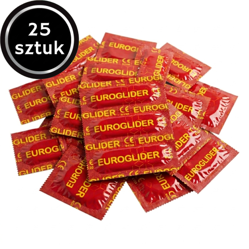 Prezerwatywy cienkie EUROGLIDER klasyczne nawilżane 25 szt.