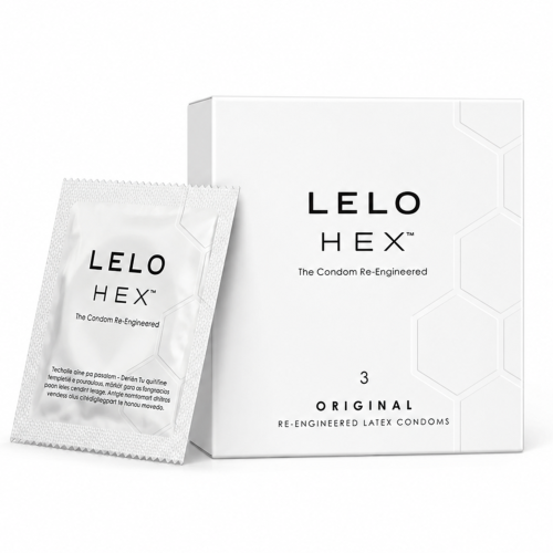 Prezerwatywy ultra cienkie Lelo Hex Original dopasowane naturalne odczucia 3 szt.