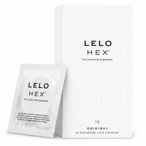 Prezerwatywy ultra cienkie Lelo Hex Original dopasowane naturalne odczucia 12 szt.