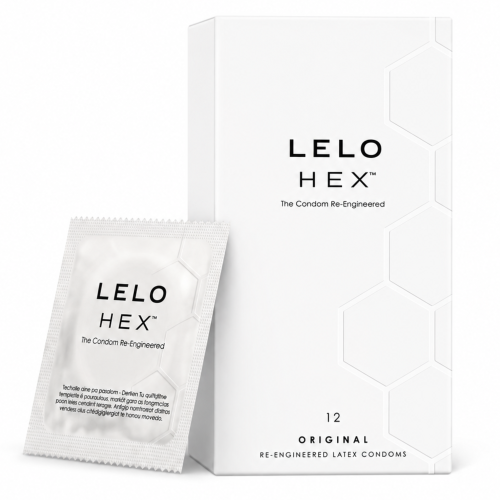 Prezerwatywy ultra cienkie Lelo Hex Original dopasowane 12 szt.