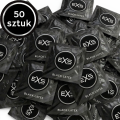 Prezerwatywy czarne EXS Black Latex cienkie nawilżane lateksowe 50 szt.