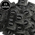 Prezerwatywy czarne EXS Black Latex cienkie nawilżane lateksowe 25 szt.