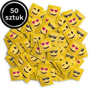 Prezerwatywy cienkie EXS Emoji nawilżane klasyczne wegańskie 50 szt.