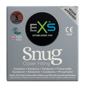  Prezerwatywy dopasowane EXS Snug Fit cienkie przylegające 3 szt.