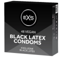 Prezerwatywy czarne EXS Black Latex cienkie nawilżane lateksowe 48 szt.
