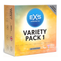 Prezerwatywy EXS Variety Pack 1 - mix cienkie smakowe czarne 48 szt.