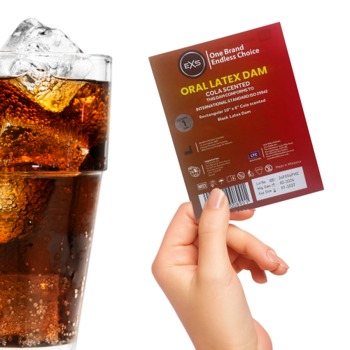Koferdam oralny EXS smakowa chusteczka maska do seksu oralnego Cola 1 szt.