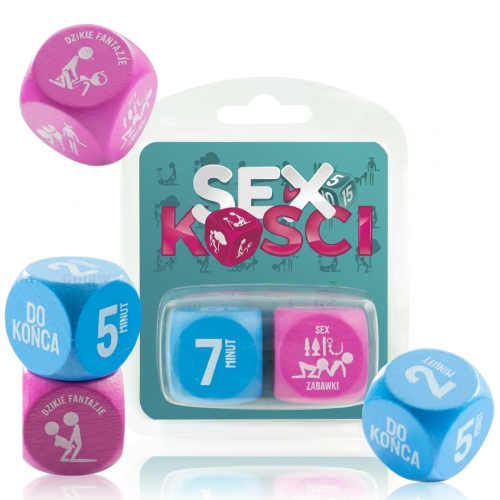 Sex kości gra erotyczna w pozycje niebiesko/różowe