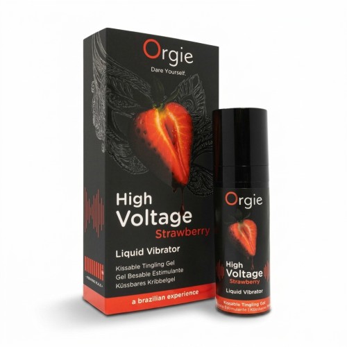 Orgie High Voltage Żel Intymny Smakowy Truskawkowy Efekt Mrowienia 15 ml