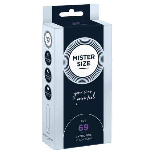 Prezerwatywy dopasowane do obwodu MISTER SIZE 69mm 10 sztuk - uszkodzone opakowanie