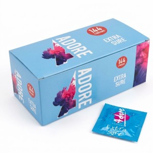 Prezerwatywy Pasante Adore Extra Sure Pogrubiane Mocne Bezpieczne 144 szt.