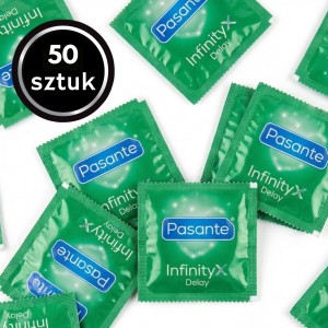 Prezerwatywy Pasante Delay Opóźniające Wytrysk Przedłużające Seks Nawilżane 50 szt.