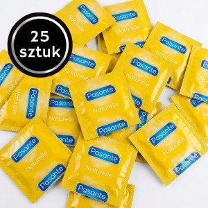 Nawilżane Prezerwatywy Klasyczne Pasante Naturelle Lateksowe 25 szt.