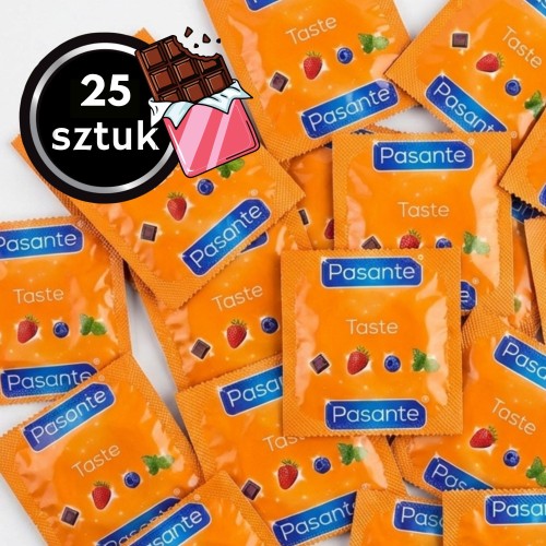 Prezerwatywy Pasante Chocolate smakowe czekoladowe oralne zapachowe 25 szt.