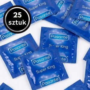Prezerwatywy Pasante Super King XXL Powiększone Największy Rozmiar 25 szt.