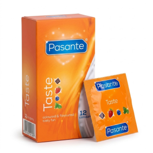 Prezerwatywy Pasante Taste Flavour Smakowe Czekolada Truskawka Jagoda Mięta 12 szt.