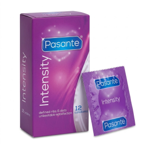  Prezerwatywy Pasante Intensity Prążki Wypustki Intensywna Przyjemność 12 szt.