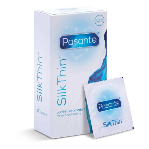 Prezerwatywy ultracienkie Pasante Silk Thin dopasowane nawilżane 12 szt.
