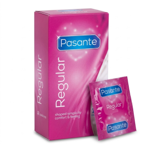  Prezerwatywy Pasante Regular Klasyczne Nawilżane Standardowe Komfort 12 szt.