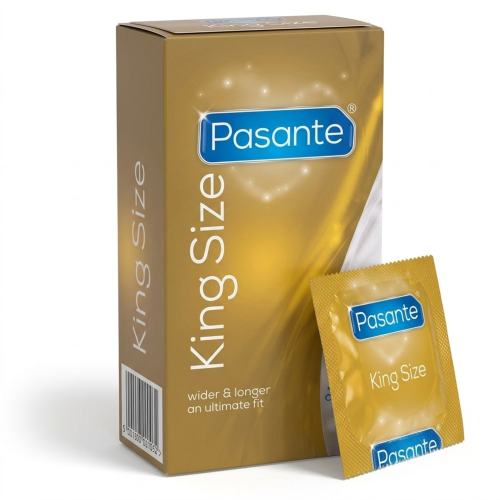 Prezerwatywy powiększone Pasante King Size rozmiar XL nawilżane 12 szt.
