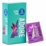 Pasante Adore Ultra Thin Prezerwatywy Ultracienkie Zwiększona Czułość Nawilżane 12 szt.