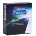 Pasante Glow Prezerwatywy Fluorescencyjne Świecące Nawilżane 3 szt.