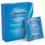 Prezerwatywy Pasante Passion Prążkowane Nawilżane Stymulujące Intensywne 3 szt.