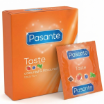  Prezerwatywy Smakowe Pasante Taste Flavour Mix 3 Smaki Truskawka Jagoda Mięta 3 szt.