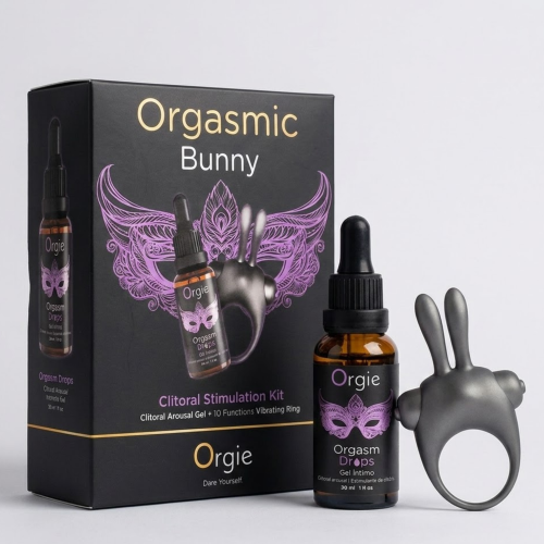 Orgie Clitoral Stimulation Kit Stymulator Króliczek + Krople do Łechtaczki Zestaw