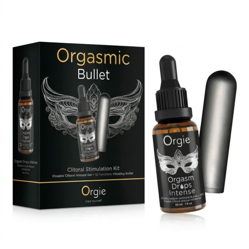 Orgie Clitoral Kit Intense Masażer Bullet + Krople Stymulujące Zestaw
