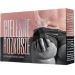 Erotyczna gra planszowa Cielesne rozkosze z opaska na oczy i piórkiem