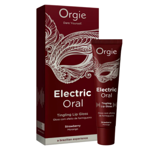 Orgie Electric Oral truskawkowy błyszczyk intymny efekt mrowienia 10 ml