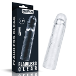 Nakładka na penisa przedłuża powiększa rozmiar przezroczysta 19 cm LOVETOY Flawless Clear