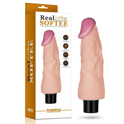 Wibrator Lovetoy Real Softee 7" stymulacja punktu G 18 cm 1 szt.