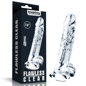 Dildo Lovetoy Flawless Clear 7.5" przezroczyste przyssawka realistyczne 1 szt.