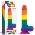 Dildo z przyssawką naturalny wygląd 19,5 cm LOVETOY Prider 7.5"