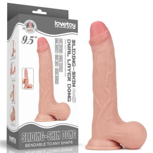 Dildo Lovetoy Sliding Skin Dual Layer Dong realistyczne elastyczne 1szt.