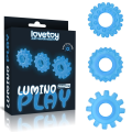 Pierścień erekcyjny świecący w ciemności LOVETOY Lumino Play Penis Ring 3 szt. 