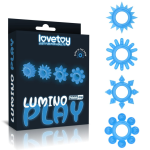 Pierścień erekcyjny świecący w ciemności LOVETOY Lumino Play Penis Ring 4 szt.