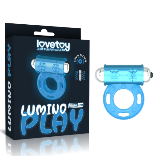 Pierścień erekcyjny nakładka wibrująca świecący w ciemności LOVETOY Lumino Play Vibrating Penis Ring 1 szt.